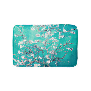 Tapis De Bain Vincent Van Gogh Almond Blossoms Turquoise