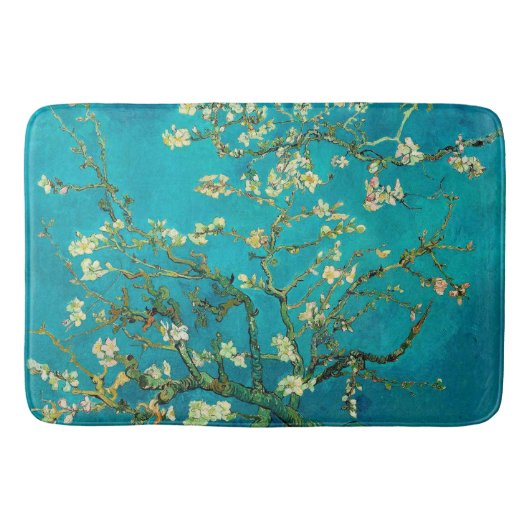 Tapis De Bain Vincent Van Gogh Blossoming Almond Tree Floral Art (Devant)