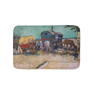 Tapis De Bain Vincent van Gogh - Caravanes, camp de gitans près