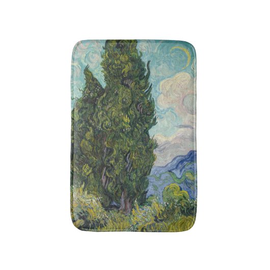 Tapis De Bain Vincent van Gogh - Cyprès (Devant (Vertical))