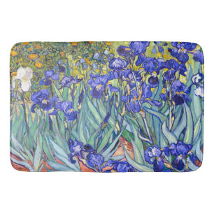 Tapis De Bain Vincent Van Gogh Irises Floral Vintage Fine Art