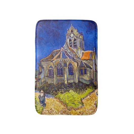 Tapis De Bain Vincent van Gogh - L'église d'Auvers (Devant (Vertical))