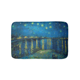 Tapis De Bain Vincent Van Gogh Nuit étoilée sur le Rhône