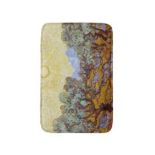 Tapis De Bain Vincent van Gogh - Oliviers, Ciel Jaune et Soleil (Devant (Vertical))