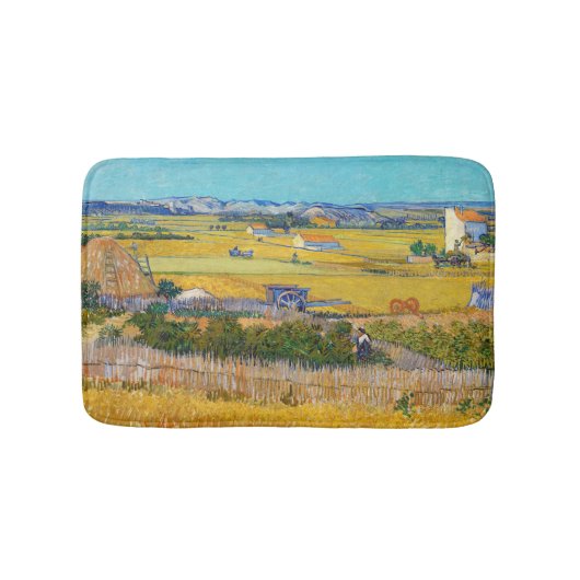 Tapis De Bain Vincent van Gogh - Récolte à La Crau (Devant)