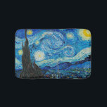 Tapis De Bain Vincent van Gogh, Starry Night<br><div class="desc">Starry Night,  célèbre peinture de Vincent van Gogh</div>