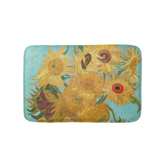Tapis De Bain Vincent Van Gogh - Vase avec douze tournesols (Devant)