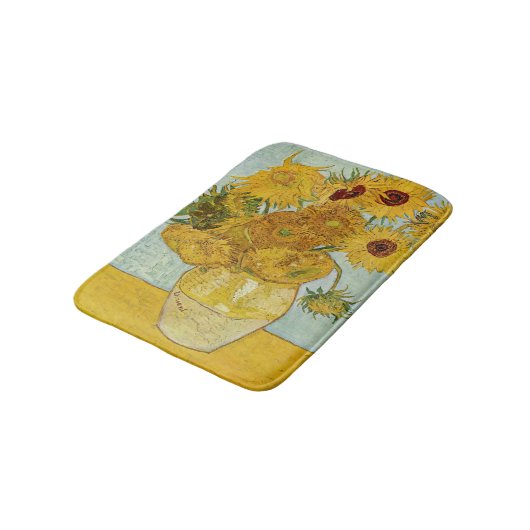Tapis De Bain Vincent Van Gogh - Vase avec douze tournesols (Angle)