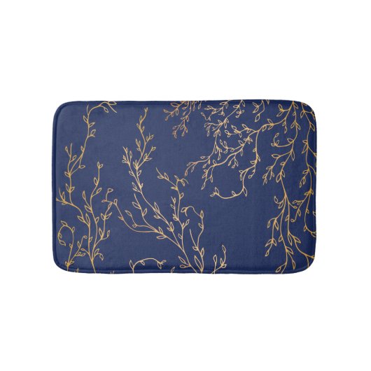 Tapis De Bain Vins Navy et Gold (Devant)