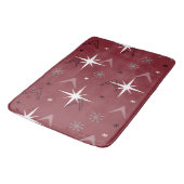 Tapis De Bain Vintage 1950 Boomerangs Stars Bourgogne (Angle)