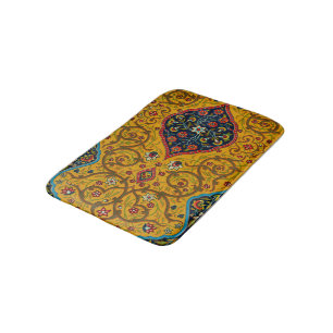 Tapis De Bain Vintage Art Floral Perse Décoratif