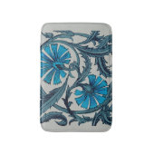 Tapis De Bain vintage bleu antique fleurs artisanat rustique (Devant (Vertical))
