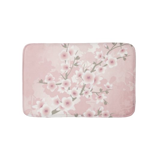 Tapis De Bain Vintage Blush PInk Cherry Blossom (Devant)