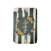 Tapis De Bain Vintage cadre floral (Devant (Vertical))