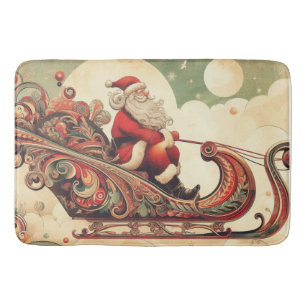 Tapis De Bain vintage/caprical/père Noël/Noël