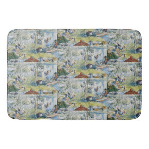 Tapis De Bain Vintage Carl Larsson Cray Pêche Avec La Famille