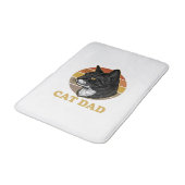 Tapis De Bain Vintage Cat Dad Retro Cat Lover Shirt Design_1 (Angle)