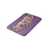Tapis De Bain Vintage Chic Fleurs d'Aquarelle Fille (Angle)