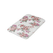 Tapis De Bain Vintage Chic Fleurs Féminines Érodées (Angle)