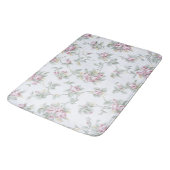 Tapis De Bain Vintage chic Rose et raypes (Angle)