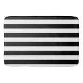 Tapis De Bain Vintage Classic rayures noir & blanc (Devant)