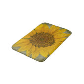 Tapis de bain vintage de tournesol (Angle)