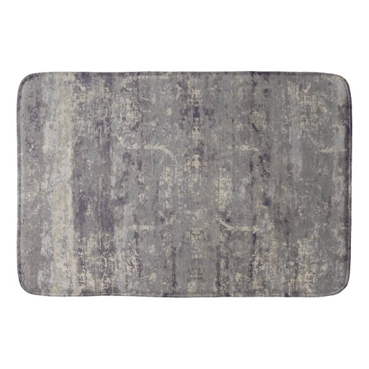 Tapis De Bain Vintage dévêtu Abstrait gris beige (Devant)