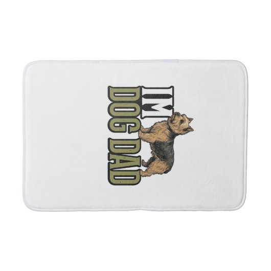 Tapis De Bain Vintage Dog Dad Terrier Engraving Shirt Design_1 (Devant)