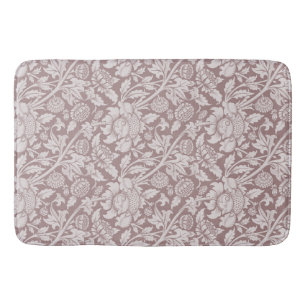 Tapis De Bain Vintage floral poussiéreux rose rose