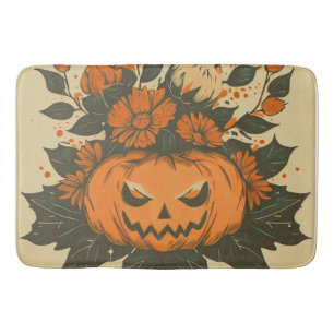 Tapis De Bain Vintage/Halloween/Automne/citrouille
