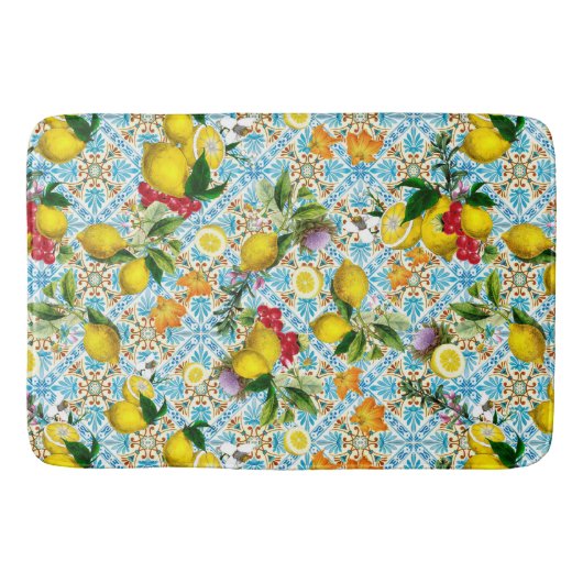 Tapis De Bain Vintage jardin sicilien de citron (Devant)