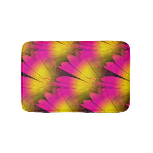 Tapis De Bain Vintage marguerite rose jaune