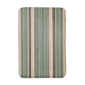 Tapis De Bain Vintage MidCentury Lines Vert Brown (Devant (Vertical))