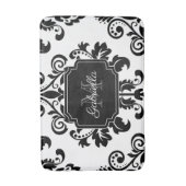 Tapis De Bain Vintage noir et blanc (Devant (Vertical))