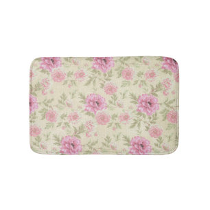 Tapis De Bain Vintage Rose rose rose floral