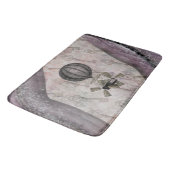 Tapis De Bain Vintage Steampunk Glam Purple Airship (Angle)
