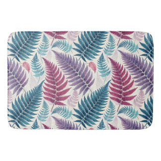 Tapis De Bain Vintage-style botanical fern leaves