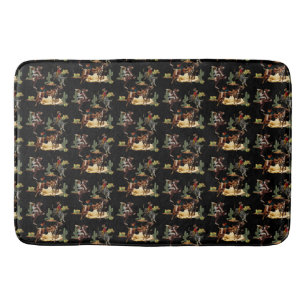 Tapis De Bain Vintage Western Rodeo Événements Cowgirl Cowboy
