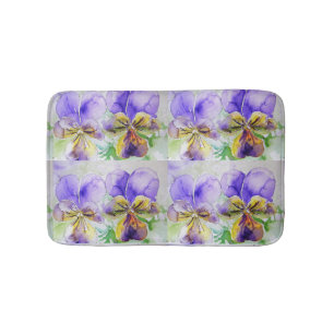 Tapis De Bain Viola violet aquarelle Johnny Sauter vers le haut