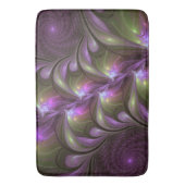 Tapis De Bain Violet Abstrait violet violet kaki fractal (devant Vertical)
