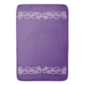 Tapis De Bain Violet avec rouleaux blancs (devant Vertical)