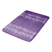 Tapis De Bain Violet avec rouleaux blancs (Angle)