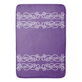 Tapis De Bain Violet avec rouleaux blancs (devant Vertical)