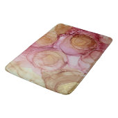 Tapis De Bain Violet Beige Abstrait Floral (Angle)