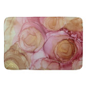 Tapis De Bain Violet Beige Abstrait Floral (Devant)