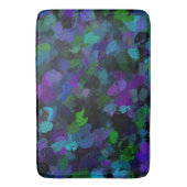 Tapis De Bain Violet, bleu et noir Abstrait (devant Vertical)