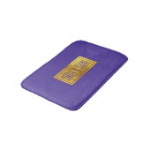 Tapis de bain violet et or riche (Angle)