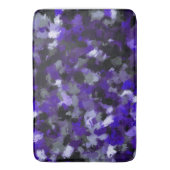 Tapis De Bain Violet, gris, noir et bleu Abstrait (devant Vertical)
