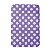 Tapis De Bain Violet Pourpre & Points Blancs (Devant (Vertical))