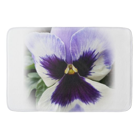 Tapis De Bain violet profond sur blanc (Devant)